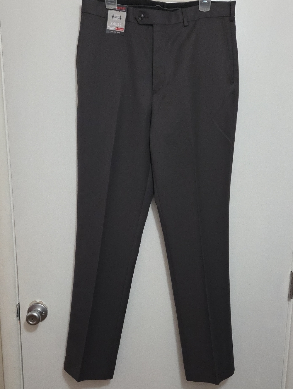 Roundtree & Yorke TravelSMART Microfiber Pants in Dark Charcoal NWT